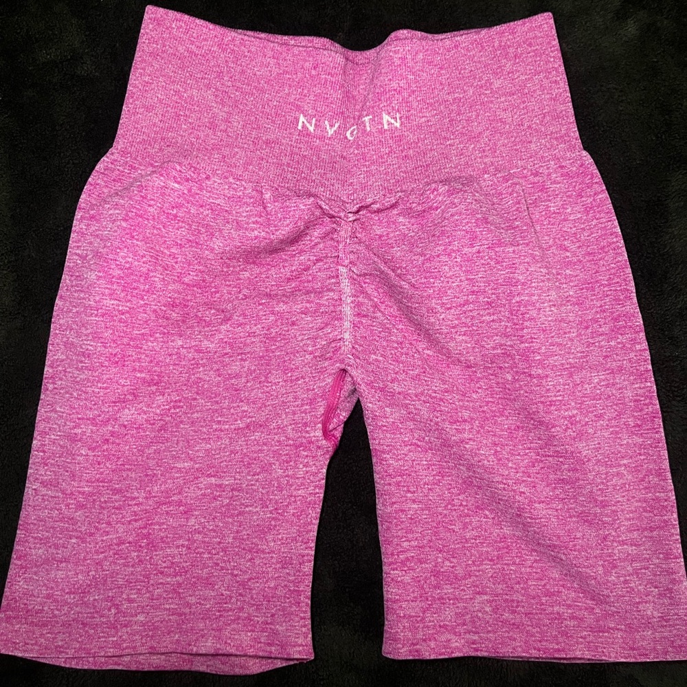 NVGTN Pink Biker Scrunch Shorts